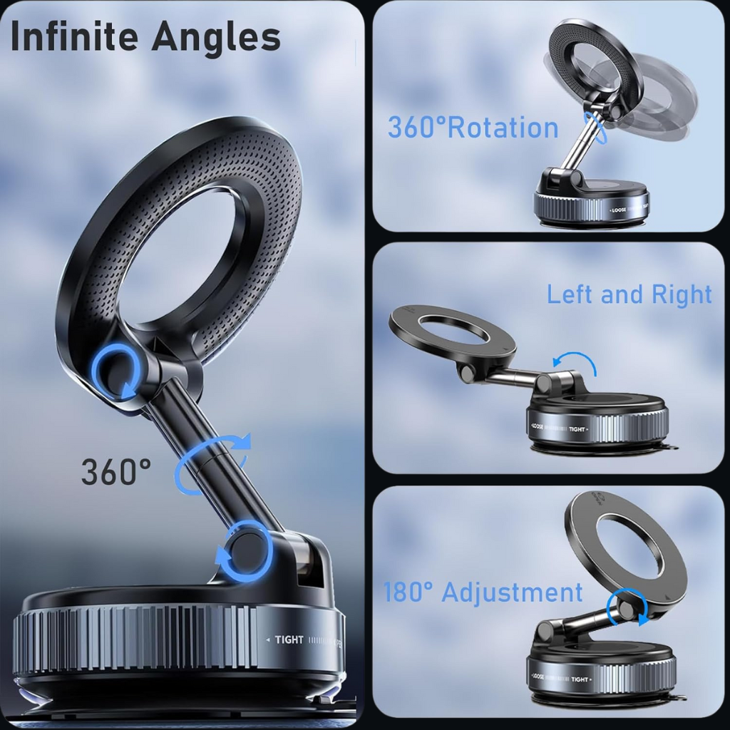 ZenGrip 360™ Magnetic Phone Mount – Ultra-Strong Suction, Full Rotation, Zero Shake
