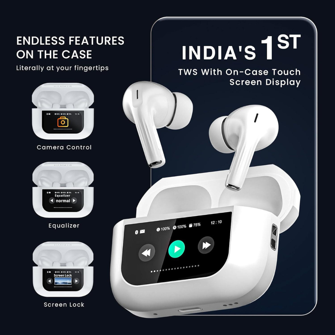 Zen Screen 2 with 1.41" Full HD Touch Screen + 100% ANC + GPS Tracking (Find my Zen) + 13mm High Bass Drivers