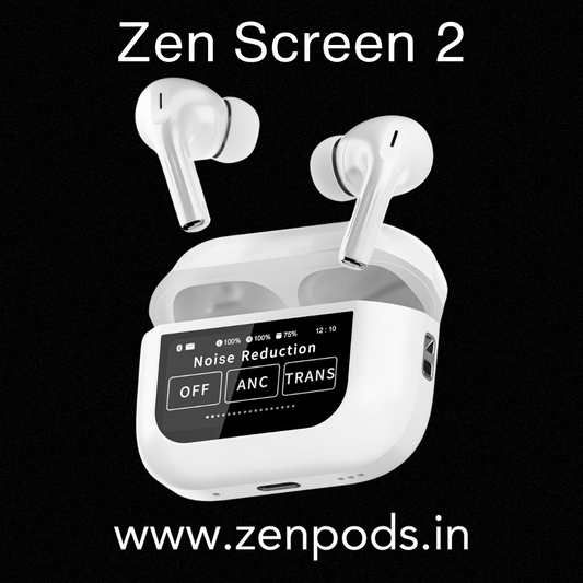 Zen Screen 2 with 1.41" Full HD Touch Screen + 100% ANC + GPS Tracking (Find my Zen) + 13mm High Bass Drivers