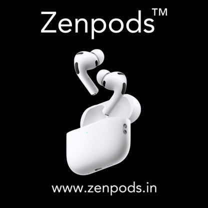 Zenpods Pro 3 with 100% ANC working + 3D Spatial Audio + GPS Tracking (Find My Device) High Bass 11mm Sound Drivers ( Upgraded)