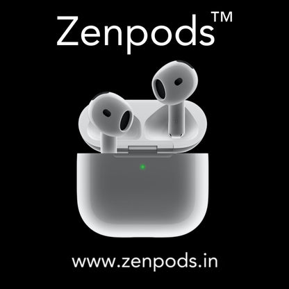 Zenpods 4 with 100% ANC working + 3D Spatial Audio + GPS Tracking (Find My Device) High Bass 11mm Sound Drivers ( Upgraded)