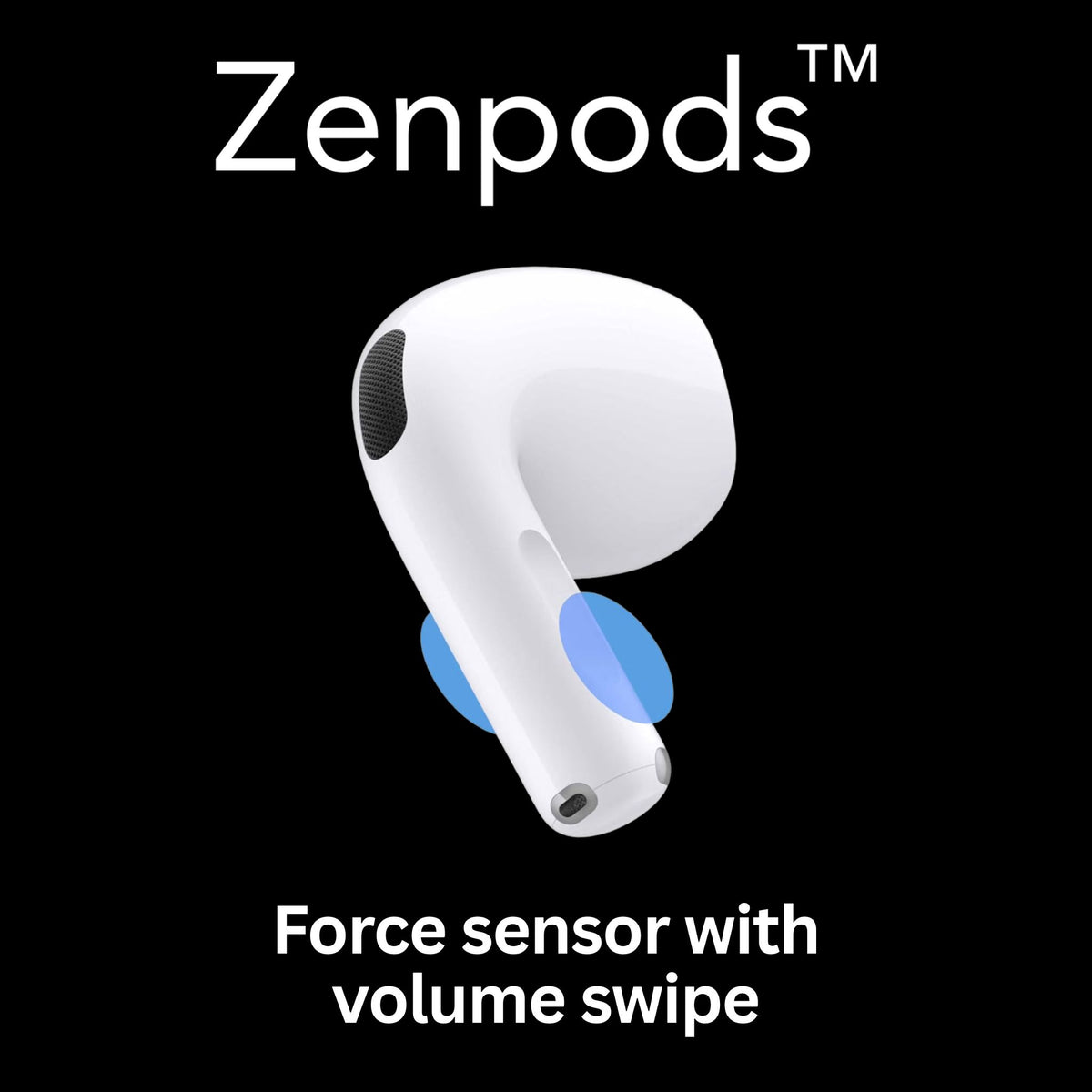 Zenpods 5 with 100% ANC working ( Wireless Charging) + 3D Spatial Audio + GPS Tracking (Find My Device) High Bass 11mm Sound Drivers