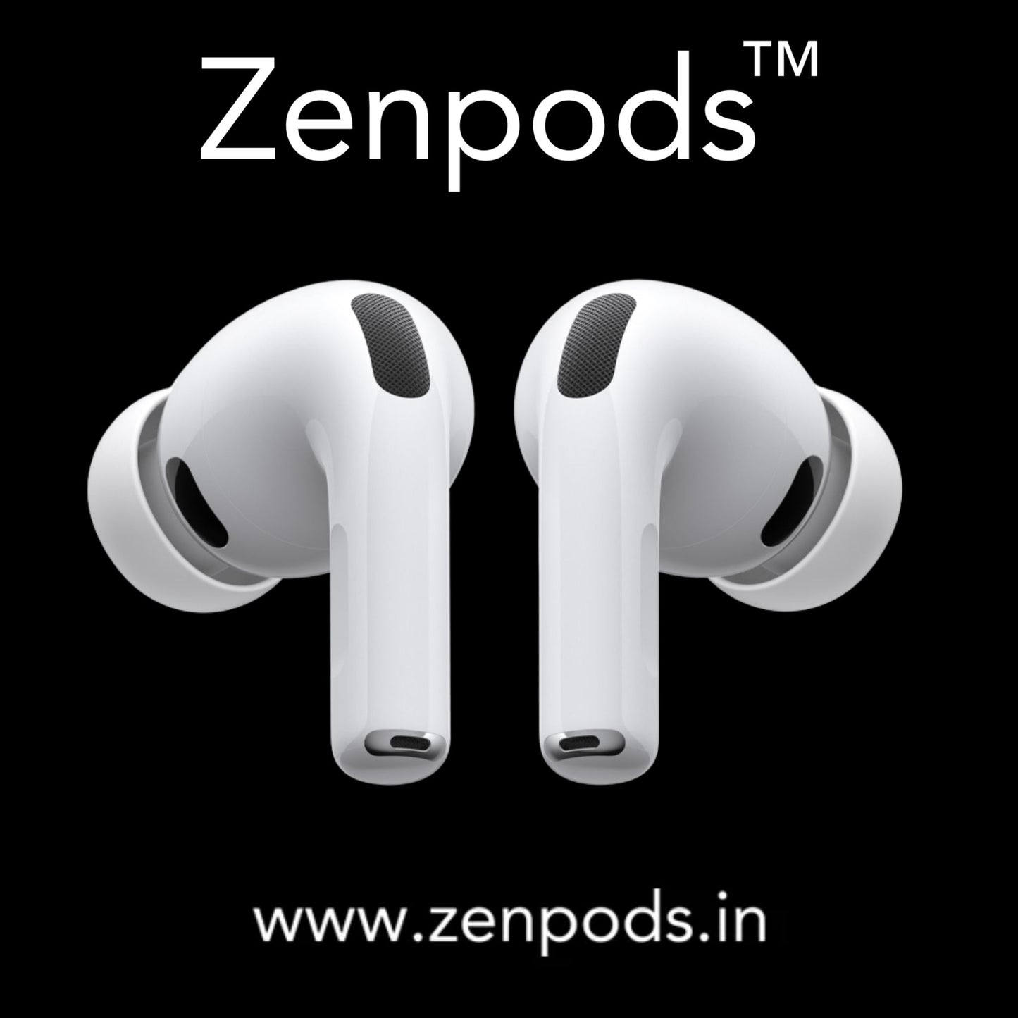Zenpods Pro 3 with 100% ANC working + 3D Spatial Audio + GPS Tracking (Find My Device) High Bass 11mm Sound Drivers ( Upgraded)