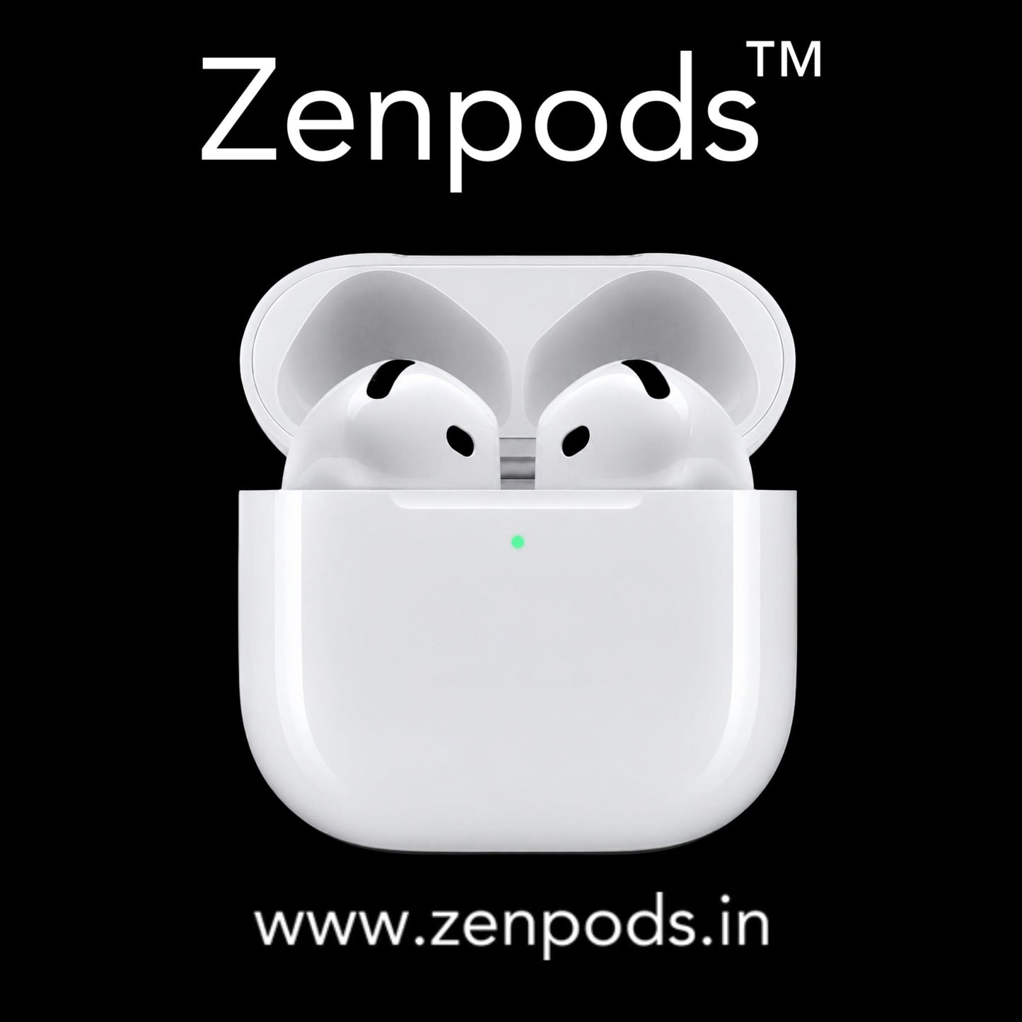 Zenpods 4 with 100% ANC working + 3D Spatial Audio + GPS Tracking (Find My Device) High Bass 11mm Sound Drivers ( Upgraded)
