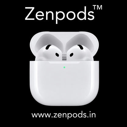 Zenpods 4 with 100% ANC working + 3D Spatial Audio + GPS Tracking (Find My Device) High Bass 11mm Sound Drivers ( Upgraded)