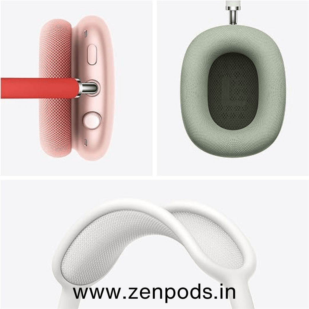 Zenpods Max Wireless Over-Ear Headphones with 100% Active Noise Cancelling - High Bass 40mm Sound Drivers with Immersive 3D Spatial Sound ( Magnetic Earcups)