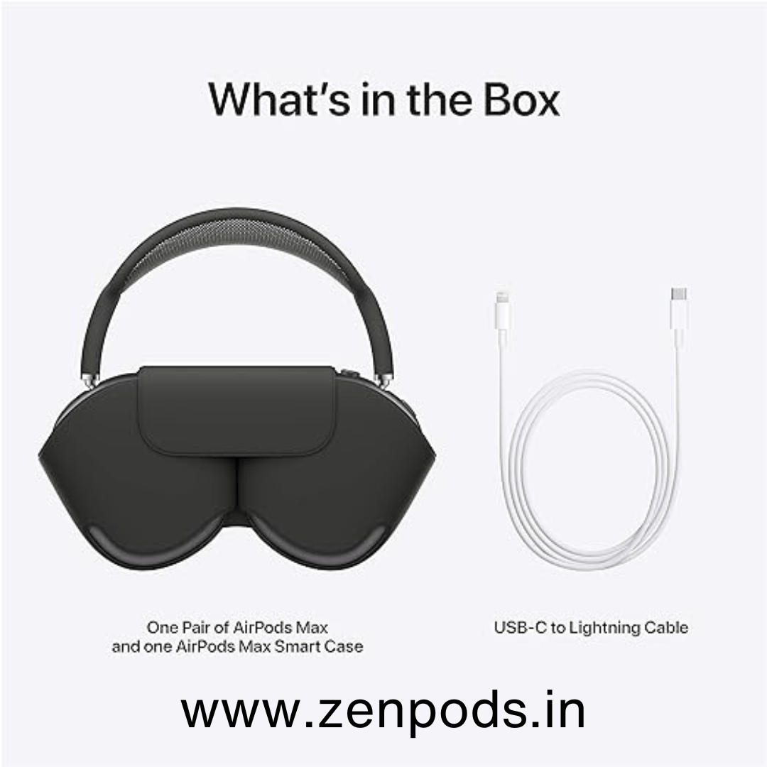 Zenpods Max Wireless Over-Ear Headphones with 100% Active Noise Cancelling - High Bass 40mm Sound Drivers with Immersive 3D Spatial Sound ( Magnetic Earcups)