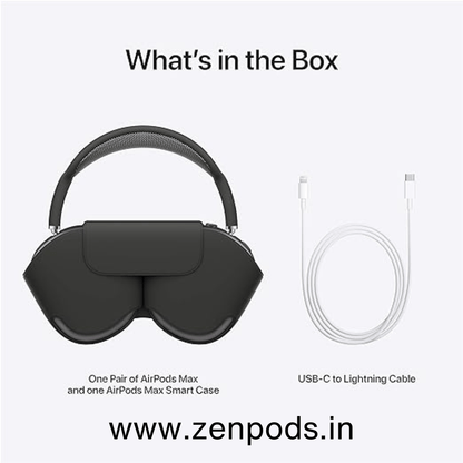 Zenpods Max Wireless Over-Ear Headphones with 100% Active Noise Cancelling - High Bass 40mm Sound Drivers with Immersive 3D Spatial Sound ( Magnetic Earcups)