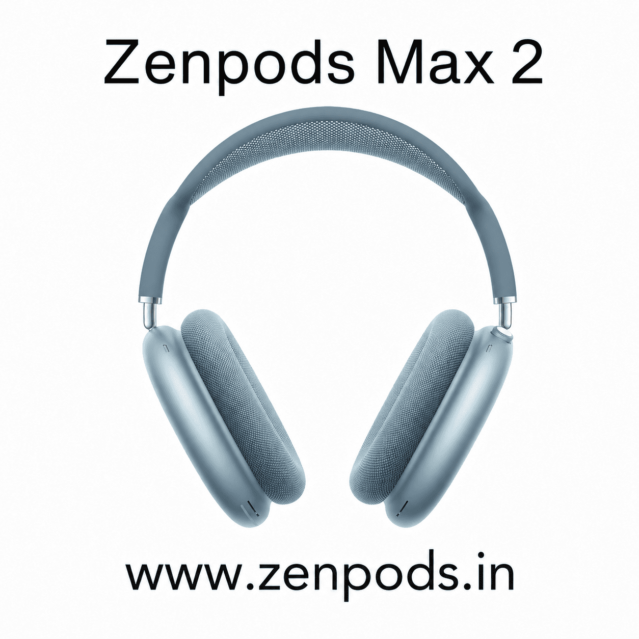 Zenpods Max 2 Wireless Over-Ear Headphones with 100% Active Noise Cancellation- High Bass 40mm Sound Drivers with 3D Spatial Audio ( Magnetic Earcups)