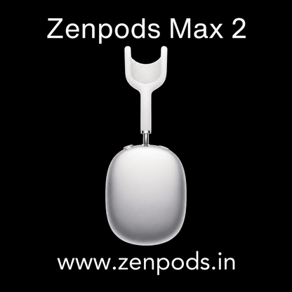 Zenpods Max 2 Wireless Over-Ear Headphones with 100% Active Noise Cancellation- High Bass 40mm Sound Drivers with 3D Spatial Audio ( Magnetic Earcups)